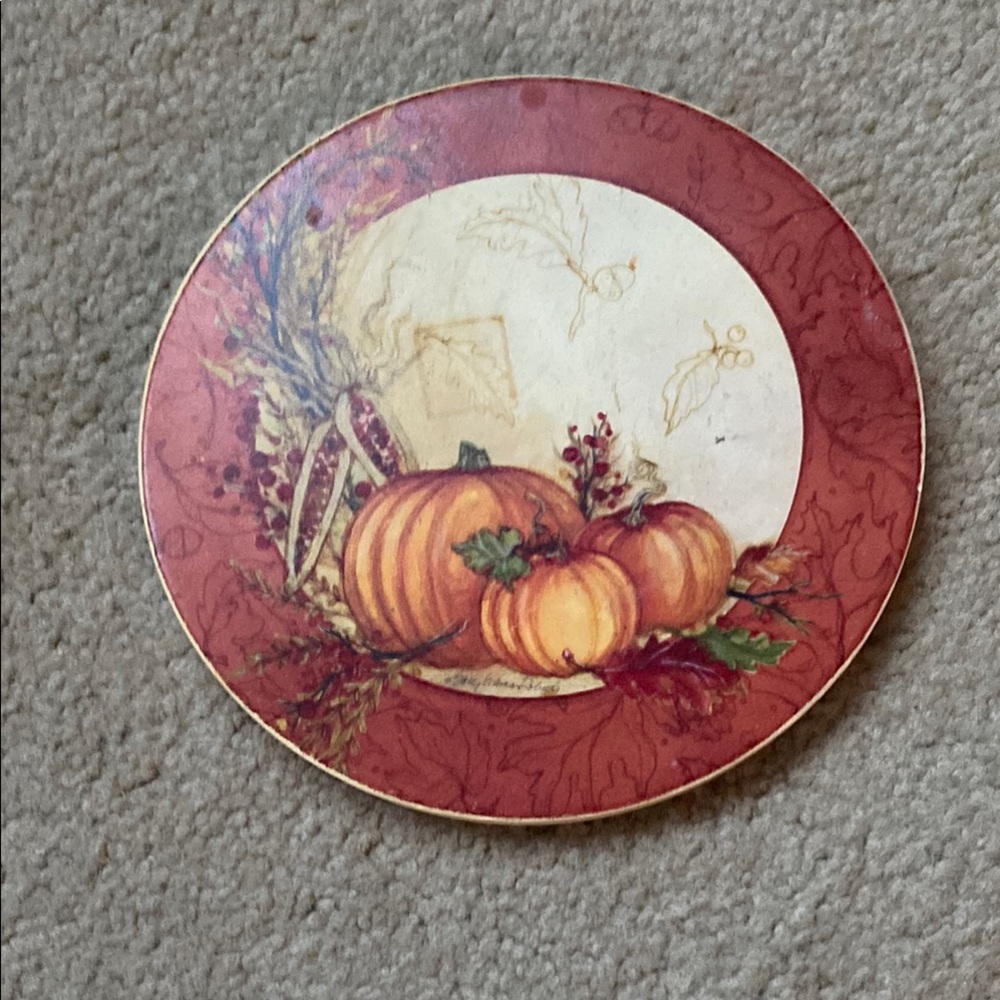 Festive Pumpkin Decorative Hot Plate